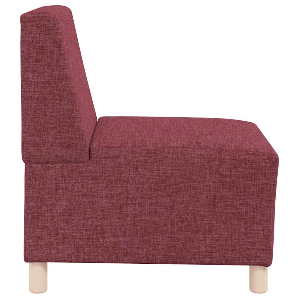 Modulares Sofa ohne Armlehnen Burgunderrot 55 cm Stoff
