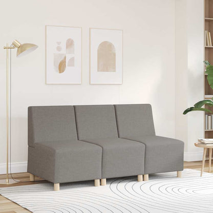 Modulares Sofa ohne Armlehnen Beige 55 cm Stoff