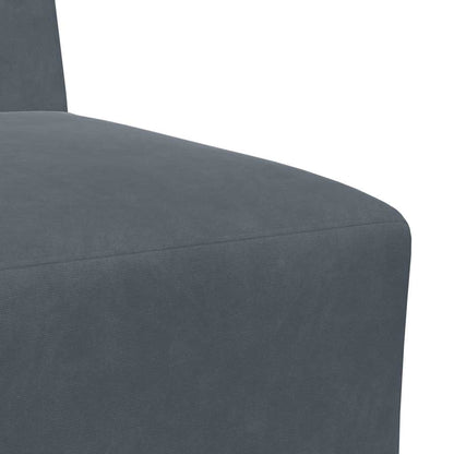 Modulares Sofa ohne Armlehnen Dunkelgrau 55 cm Samt