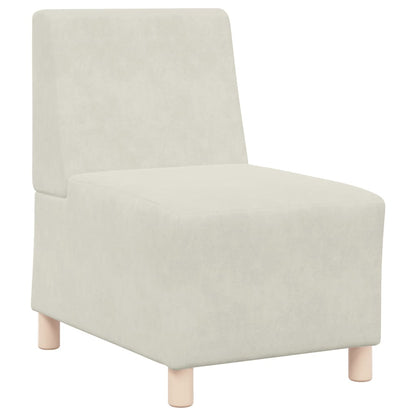 vidaXL Modulares Sofa ohne Armlehnen Creme 55 cm Samt