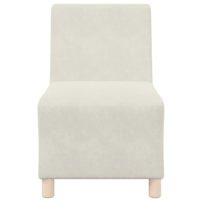 vidaXL Modulares Sofa ohne Armlehnen Creme 55 cm Samt