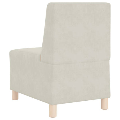 vidaXL Modulares Sofa ohne Armlehnen Creme 55 cm Samt