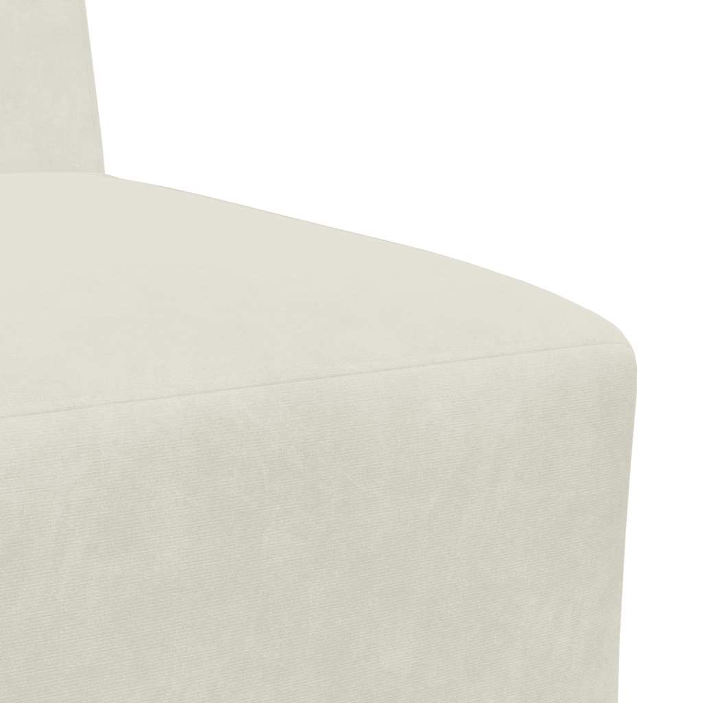 vidaXL Modulares Sofa ohne Armlehnen Creme 55 cm Samt