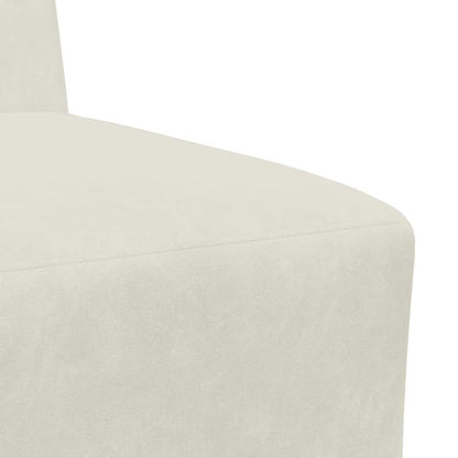 vidaXL Modulares Sofa ohne Armlehnen Creme 55 cm Samt