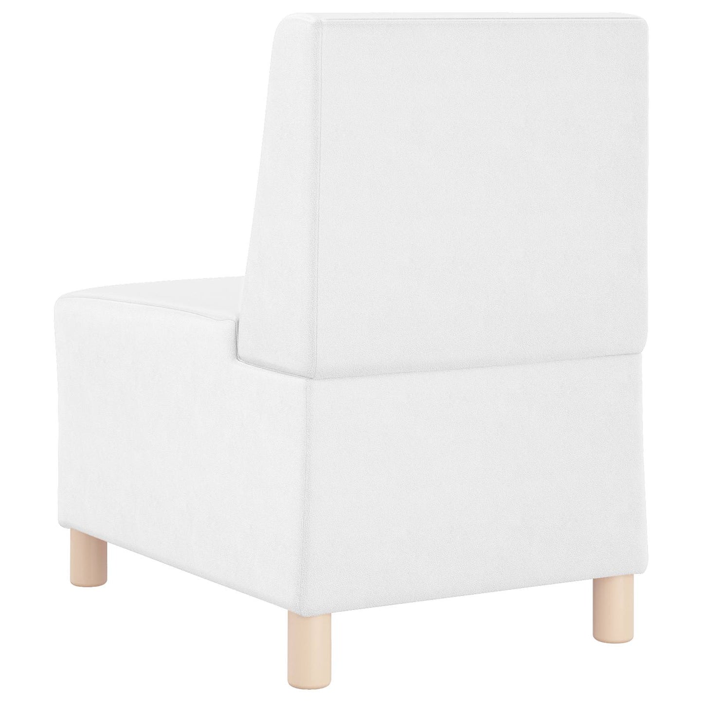 | Modulares Armfreies Sofa | Weiß 55 x 74 x 82 cm Kunstleder