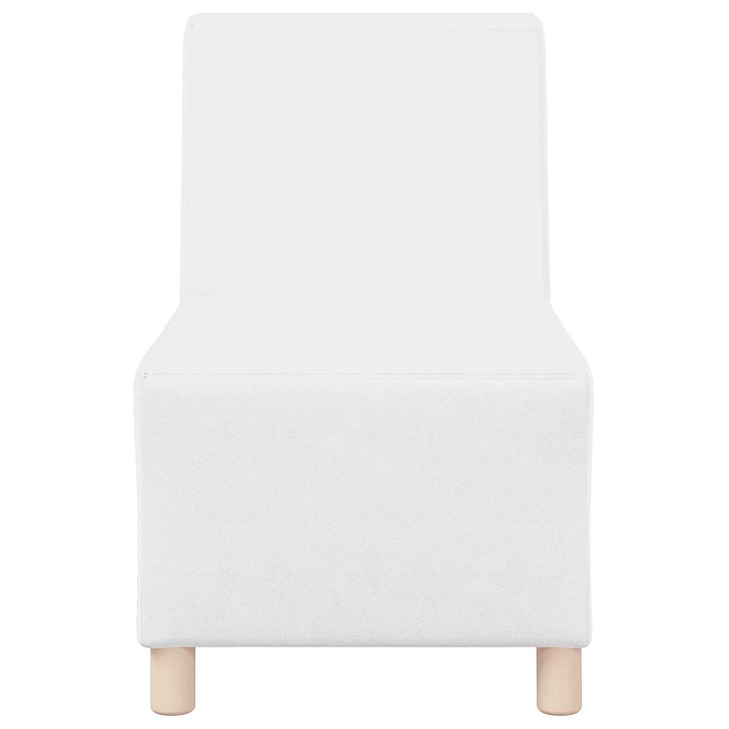 | Modulares Armfreies Sofa | Weiß 55 x 74 x 82 cm Kunstleder