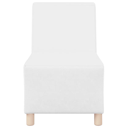 | Modulares Armfreies Sofa | Weiß 55 x 74 x 82 cm Kunstleder