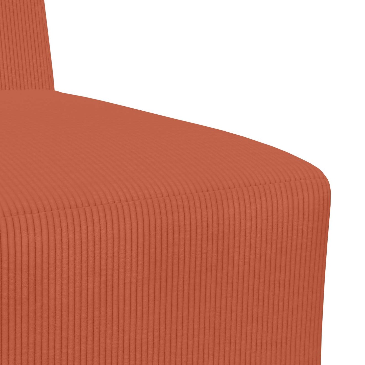 vidaXL | Modulares Armfreies Sofa | Orange 55 x 74 x 82 cm Cordstoff