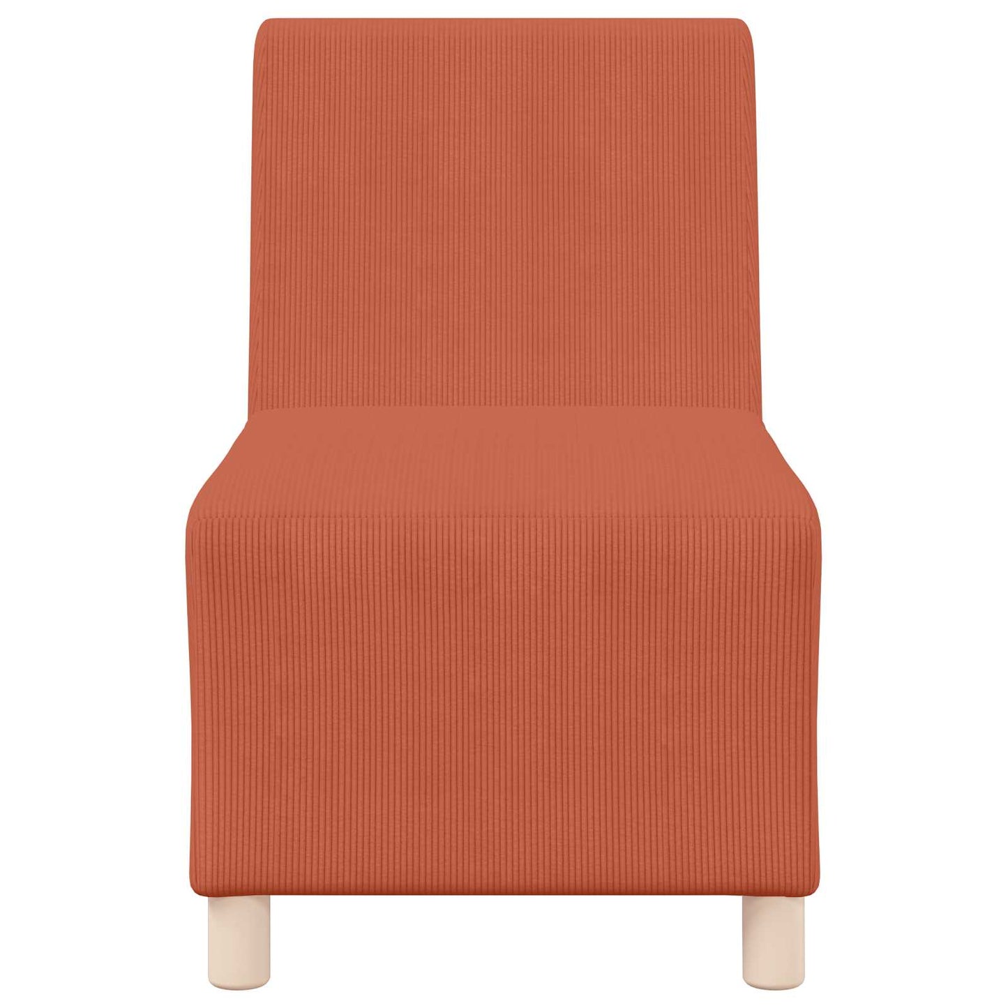 vidaXL | Modulares Armfreies Sofa | Orange 55 x 74 x 82 cm Cordstoff