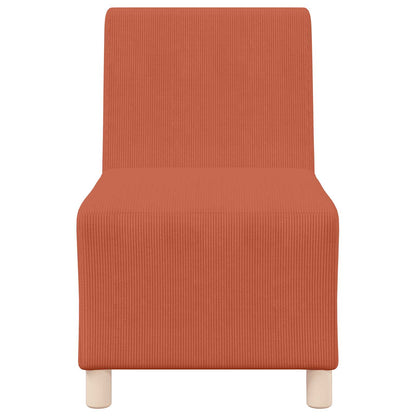 vidaXL | Modulares Armfreies Sofa | Orange 55 x 74 x 82 cm Cordstoff