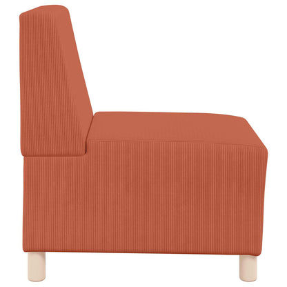 vidaXL | Modulares Armfreies Sofa | Orange 55 x 74 x 82 cm Cordstoff