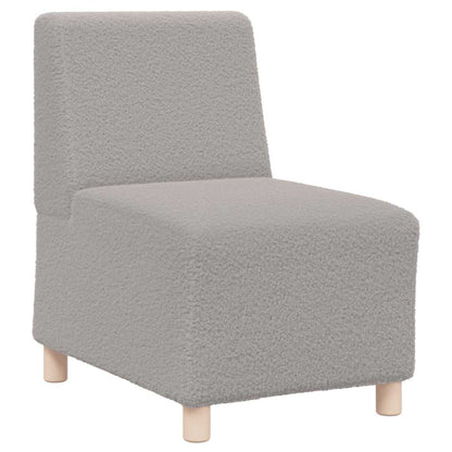 vidaXL Modulares Sofa ohne Armlehnen Hellgrau 55 cm Gelockter Wollstoff