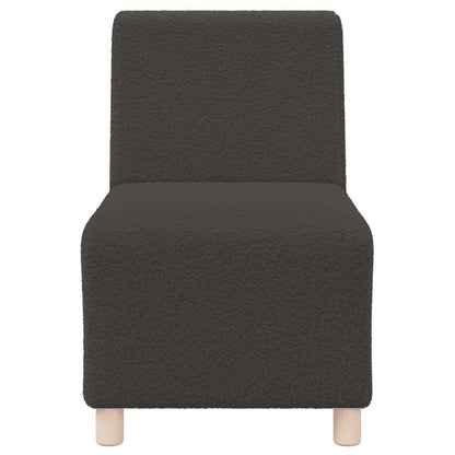 vidaXL Modulares Sofa ohne Armlehnen Dunkelgrau 55 cm Gelockter Wollstoff