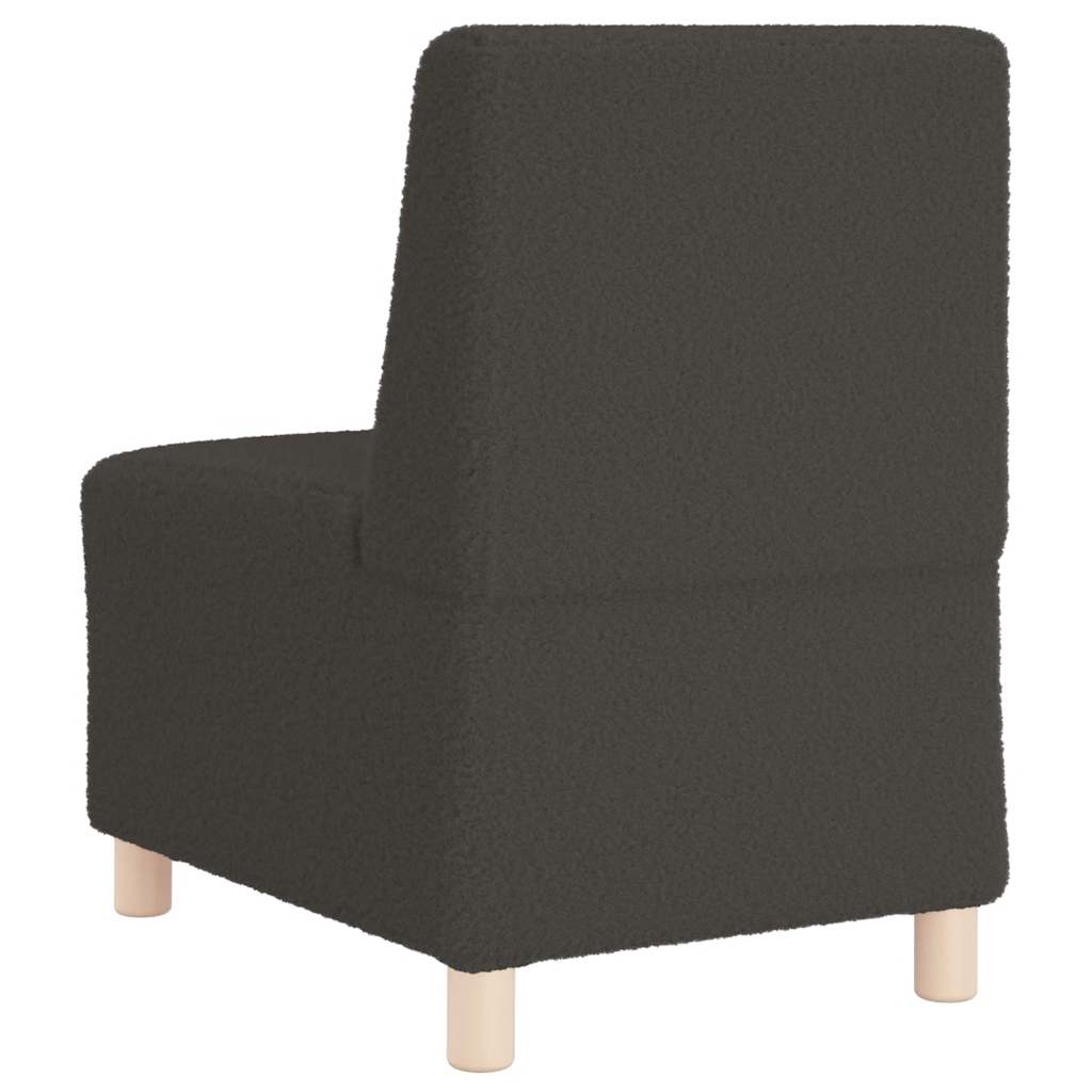 vidaXL Modulares Sofa ohne Armlehnen Dunkelgrau 55 cm Gelockter Wollstoff