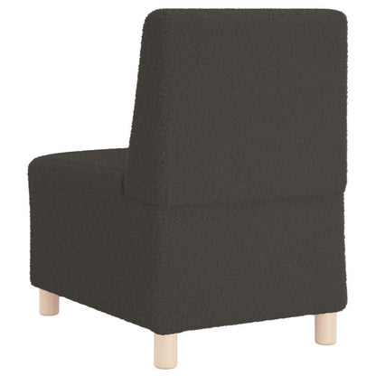 vidaXL Modulares Sofa ohne Armlehnen Dunkelgrau 55 cm Gelockter Wollstoff