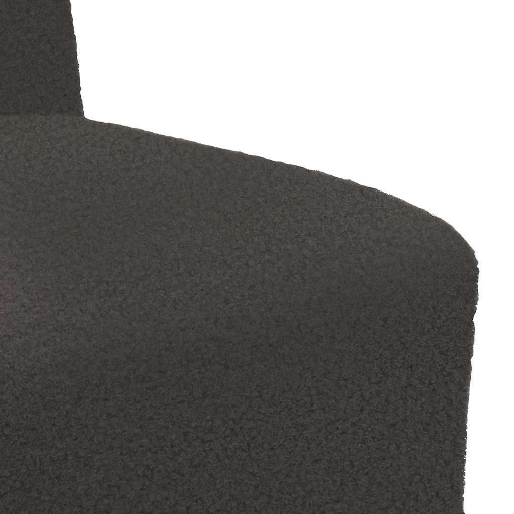 vidaXL Modulares Sofa ohne Armlehnen Dunkelgrau 55 cm Gelockter Wollstoff