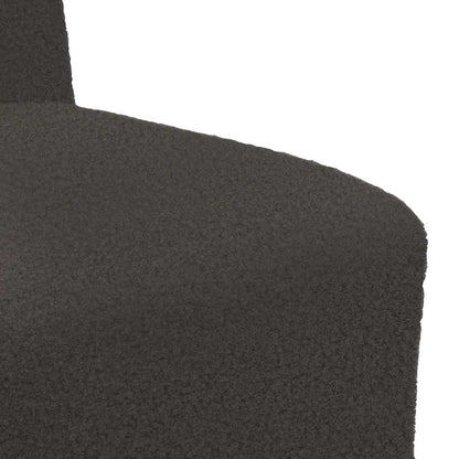 vidaXL Modulares Sofa ohne Armlehnen Dunkelgrau 55 cm Gelockter Wollstoff