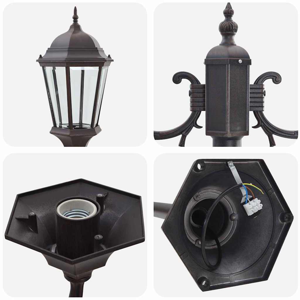 Garten-Licht Bronze 68 x 20 x 235 cm Aluminium und Glas