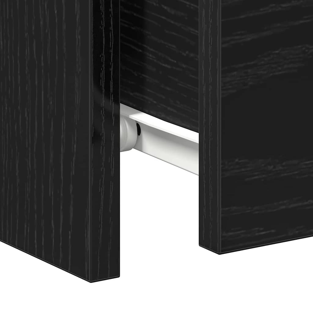 vidaXL Nachttisch Schwarz Eichen-Optik 30 x 30 x 40 cm Holzwerkstoff