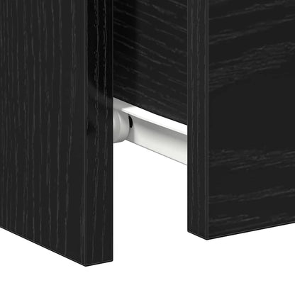 vidaXL Nachttisch Schwarz Eichen-Optik 30 x 30 x 40 cm Holzwerkstoff