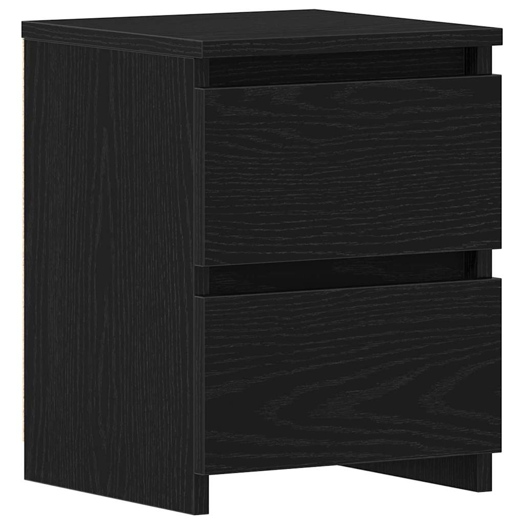 vidaXL Nachttisch Schwarz Eichen-Optik 30 x 30 x 40 cm Holzwerkstoff