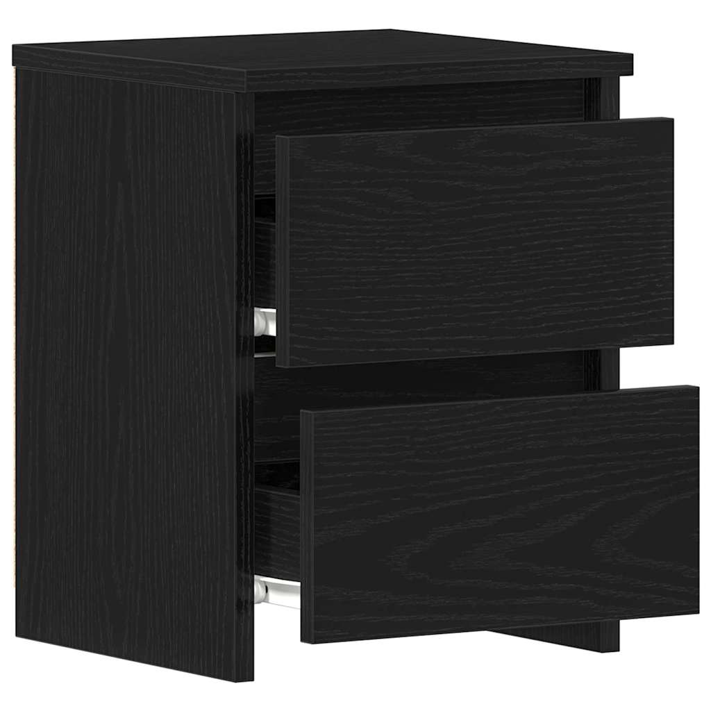 vidaXL Nachttisch Schwarz Eichen-Optik 30 x 30 x 40 cm Holzwerkstoff
