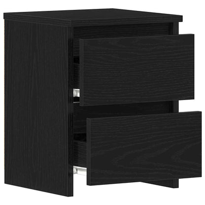 vidaXL Nachttisch 2 pcs Schwarz Eichen-Optik 30 x 30 x 40 cm