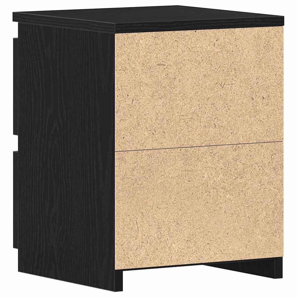 vidaXL Nachttisch 2 pcs Schwarz Eichen-Optik 30 x 30 x 40 cm