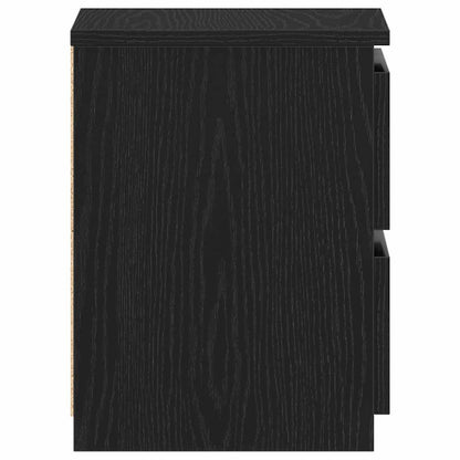 vidaXL Nachttisch 2 pcs Schwarz Eichen-Optik 30 x 30 x 40 cm