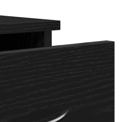 vidaXL Wandschrank Schwarz Eichen-Optik 88x26x18,5 cm Holzwerkstoff