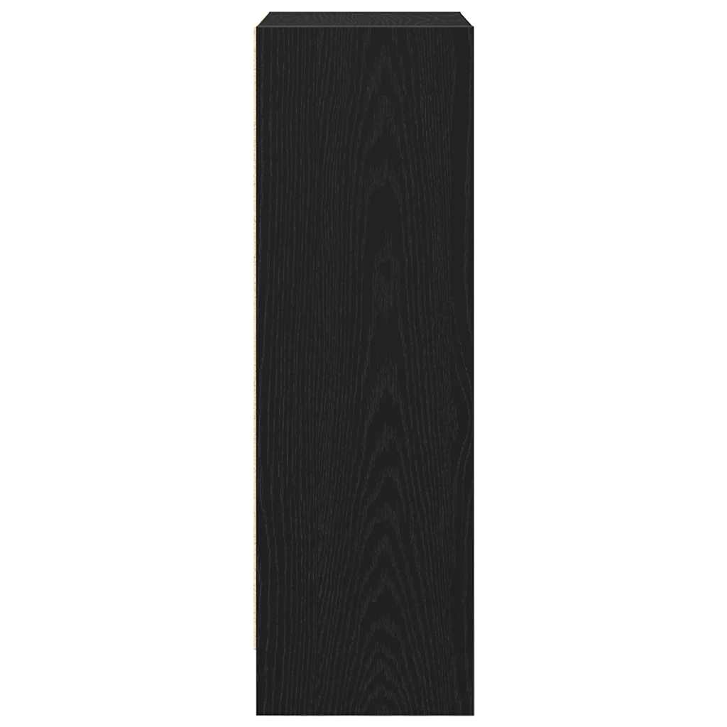 vidaXL Bücherregal Schwarz Eichen-Optik 40x24x76 cm Holzwerkstoff