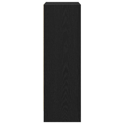 vidaXL Bücherregal Schwarz Eichen-Optik 40x24x76 cm Holzwerkstoff