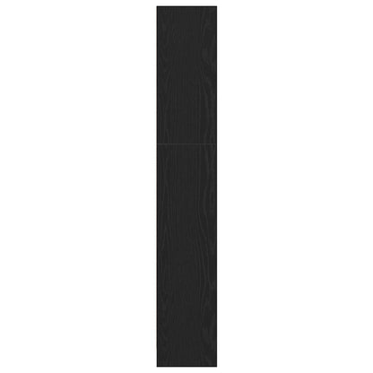 vidaXL Bücherregal 4 Fächer Schwarz Eichen-Optik 80x24x143 cm