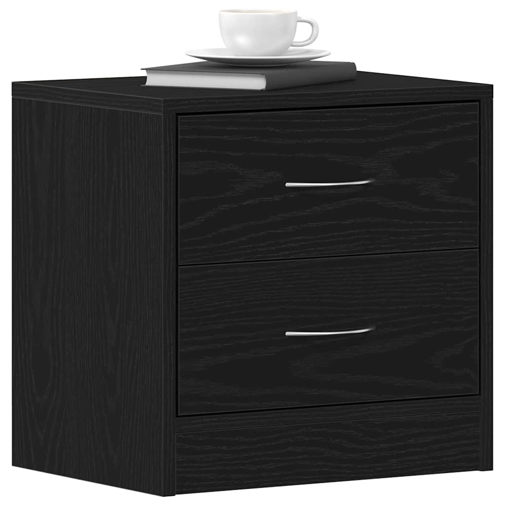 vidaXL Nachttisch Schwarz Eichen-Optik 40x30x40 cm Holzwerkstoff