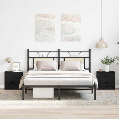 vidaXL Nachttische 2Stk. Schwarz Eichen-Optik 40x30x40cm Holzwerkstoff