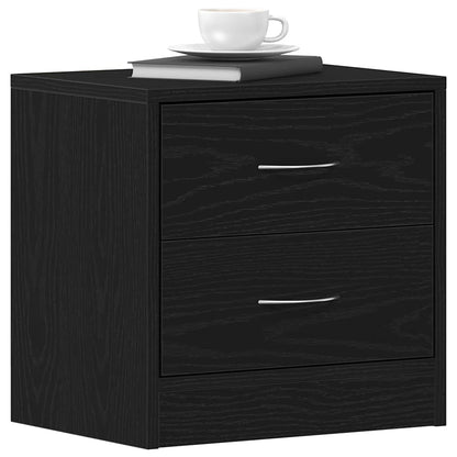 vidaXL Nachttische 2Stk. Schwarz Eichen-Optik 40x30x40cm Holzwerkstoff