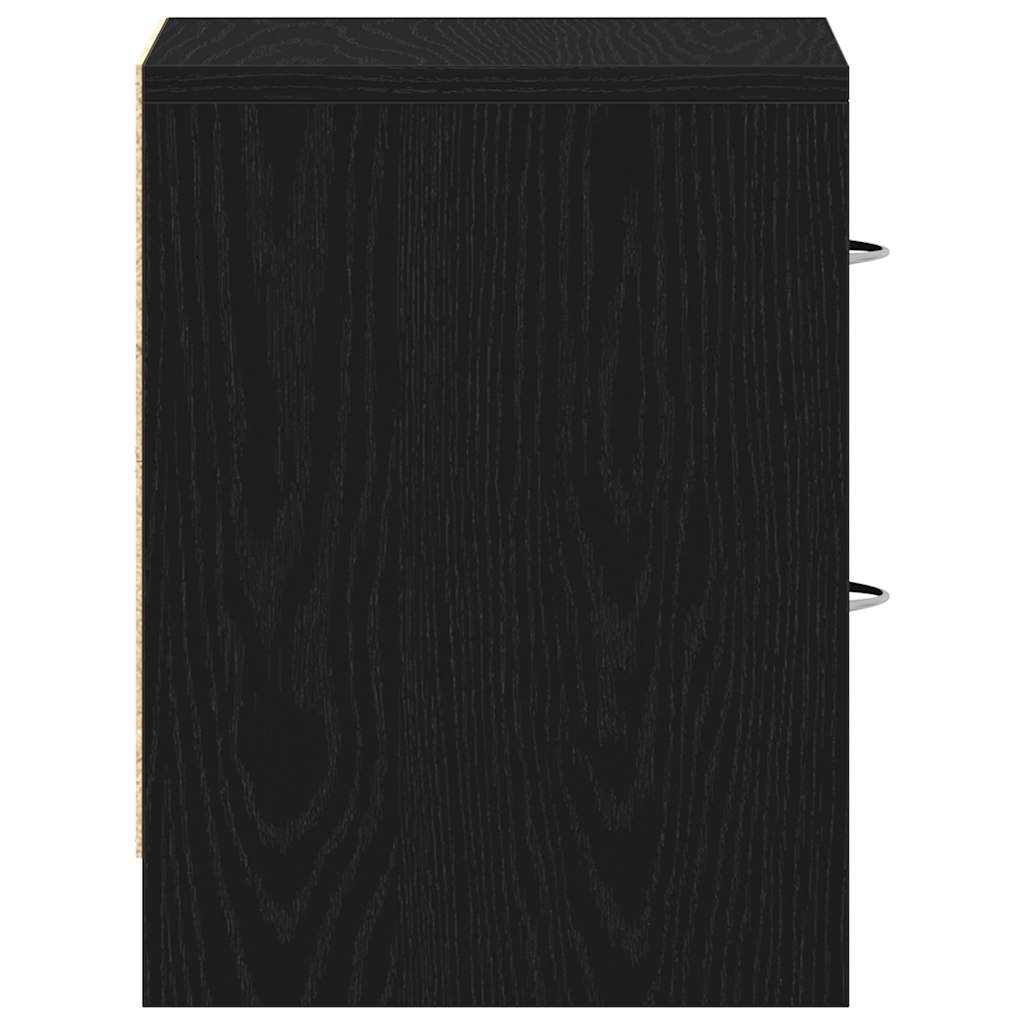 vidaXL Nachttische 2Stk. Schwarz Eichen-Optik 40x30x40cm Holzwerkstoff