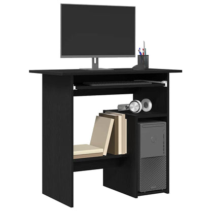 vidaXL Bureau noir aspect chêne 80x45x74 cm Bois d'ingénierie