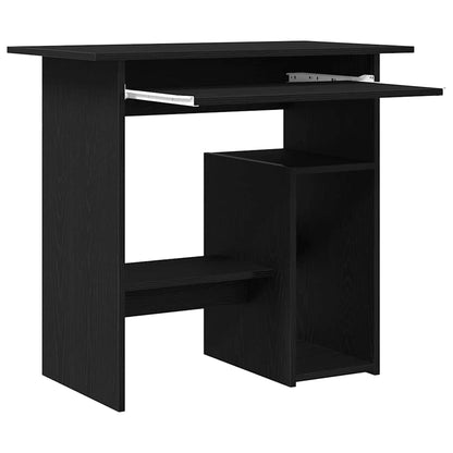 vidaXL Bureau noir aspect chêne 80x45x74 cm Bois d'ingénierie