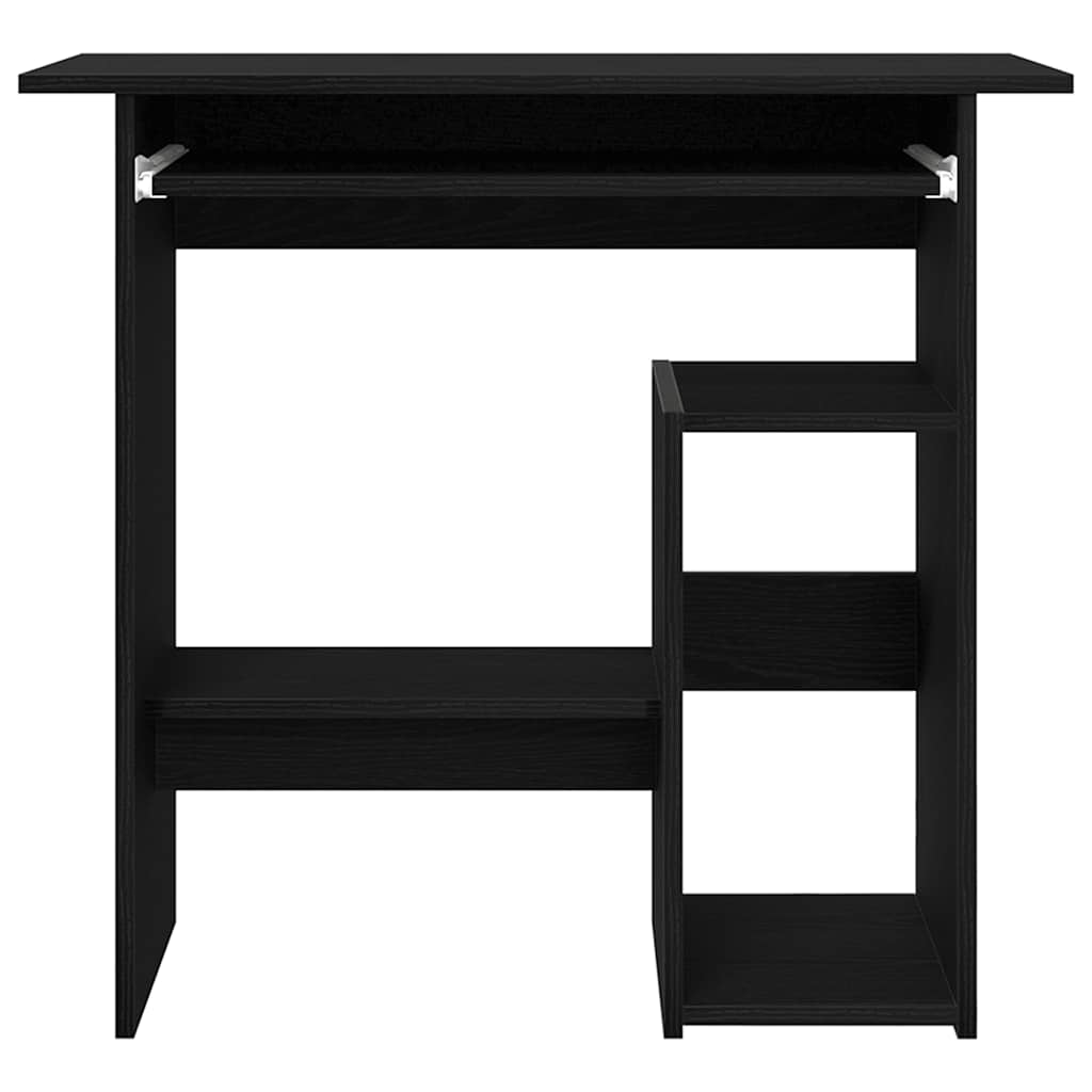 vidaXL Bureau noir aspect chêne 80x45x74 cm Bois d'ingénierie