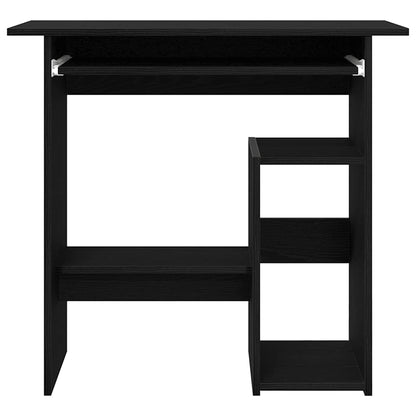 vidaXL Bureau noir aspect chêne 80x45x74 cm Bois d'ingénierie