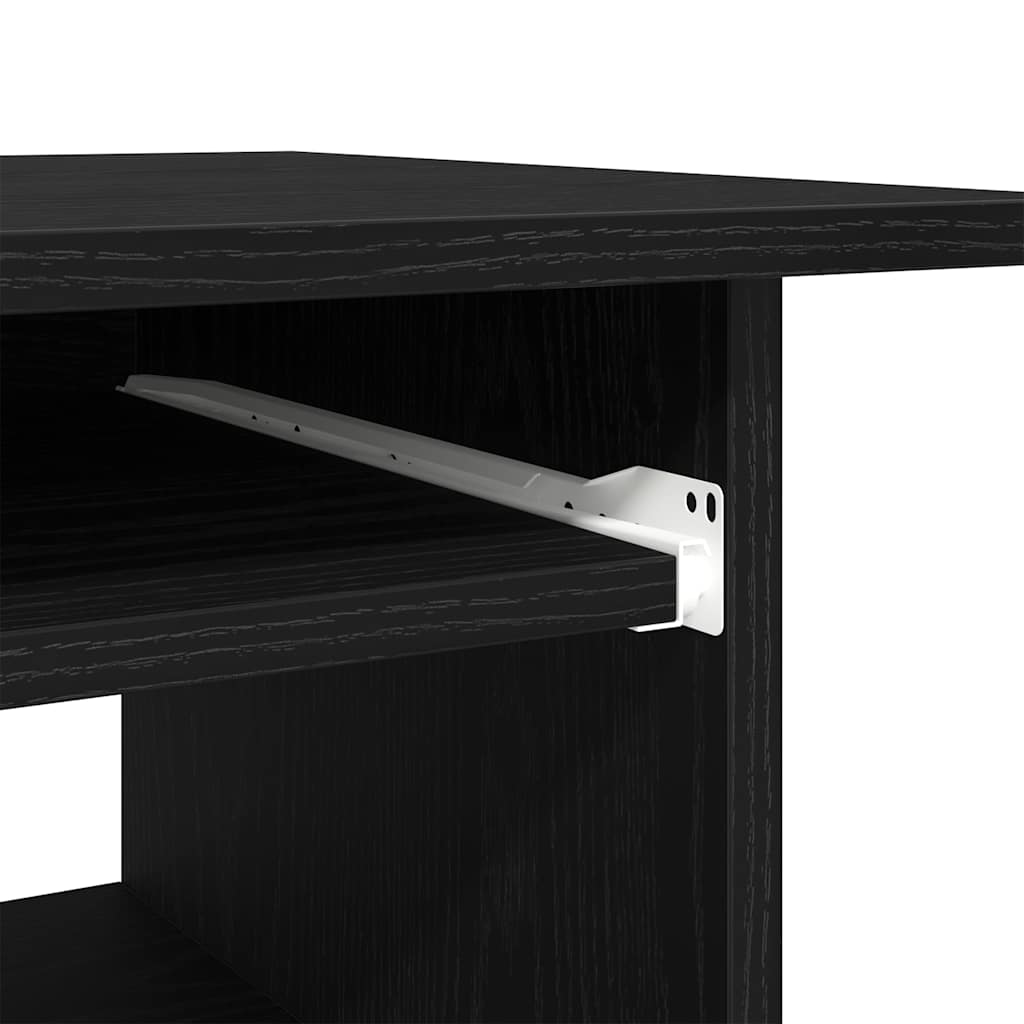 vidaXL Bureau noir aspect chêne 80x45x74 cm Bois d'ingénierie