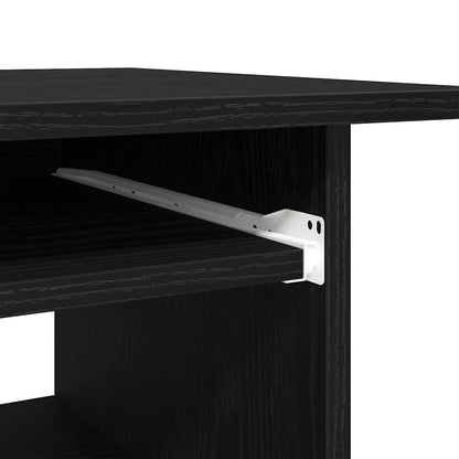 vidaXL Bureau noir aspect chêne 80x45x74 cm Bois d'ingénierie