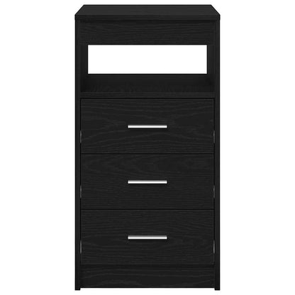 vidaXL Schubladenschrank Schwarz Eichen-Optik 40x50x76cm Holzwerkstoff