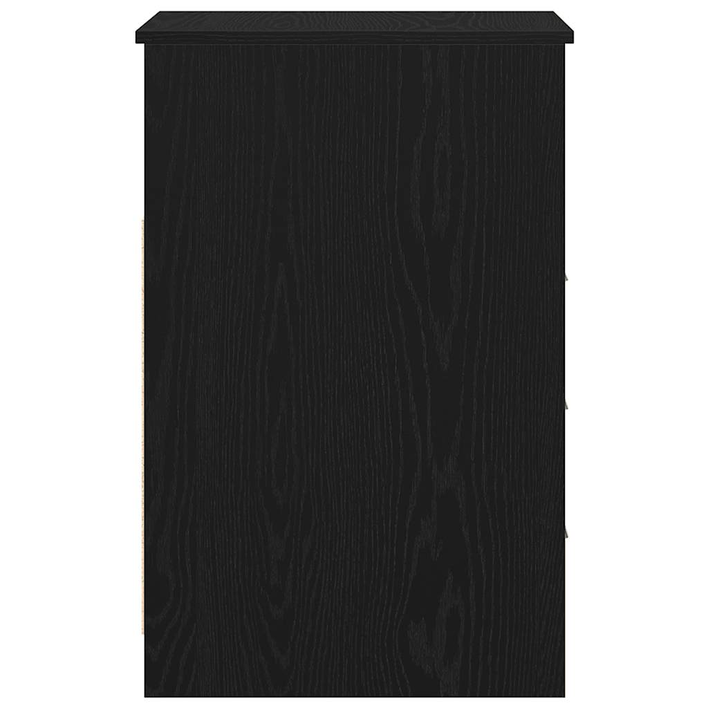 vidaXL Schubladenschrank Schwarz Eichen-Optik 40x50x76cm Holzwerkstoff
