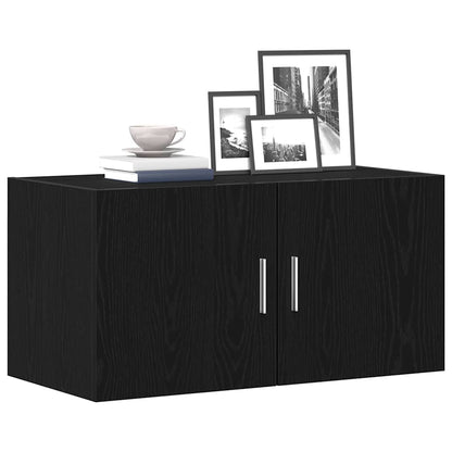 vidaXL Wandschrank Schwarz Eichen-Optik 80x39x40 cm Holzwerkstoff