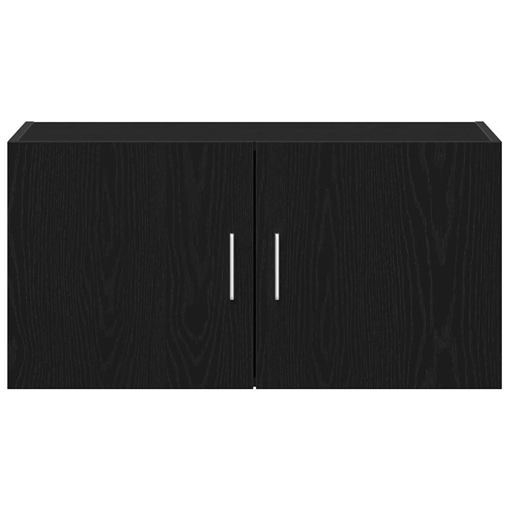 vidaXL Wandschrank Schwarz Eichen-Optik 80x39x40 cm Holzwerkstoff