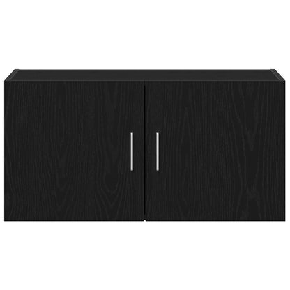 vidaXL Wandschrank Schwarz Eichen-Optik 80x39x40 cm Holzwerkstoff