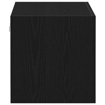 vidaXL Wandschrank Schwarz Eichen-Optik 80x39x40 cm Holzwerkstoff
