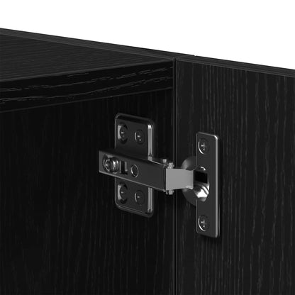 vidaXL Wandschrank Schwarz Eichen-Optik 80x39x40 cm Holzwerkstoff